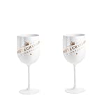 Moet & Chandon, Ice Imperial - Juego de 2 copas de champán acrílicas, color: blanco